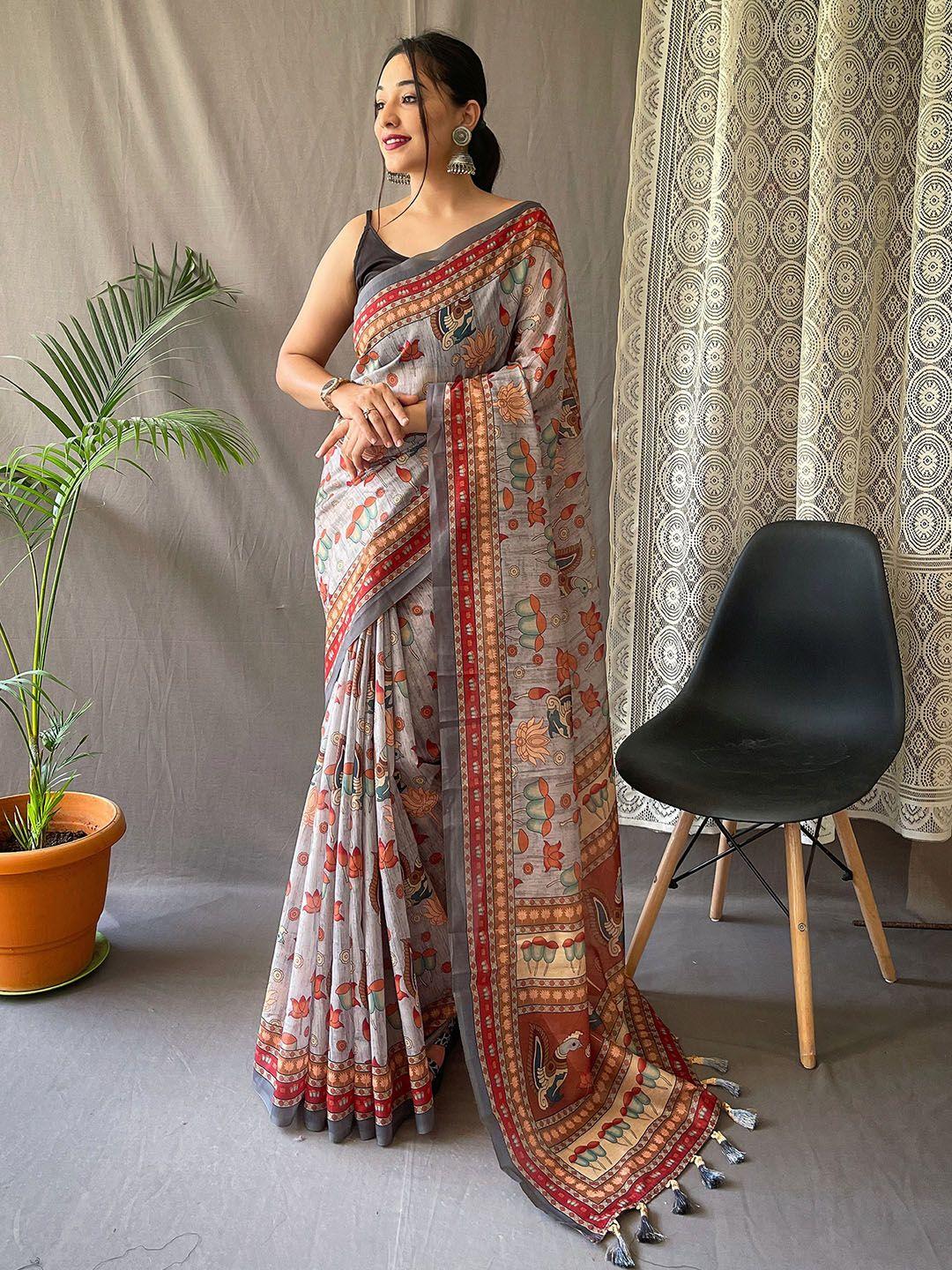 karagiri printed kalamkari saree