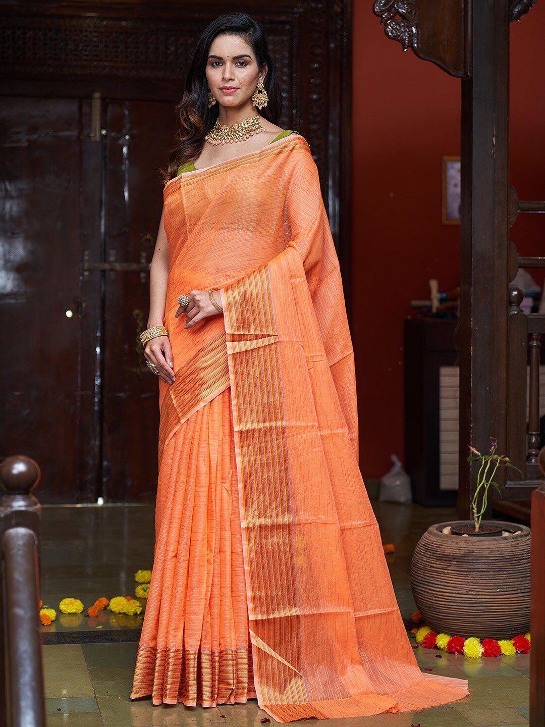 karagiri striped cotton saree