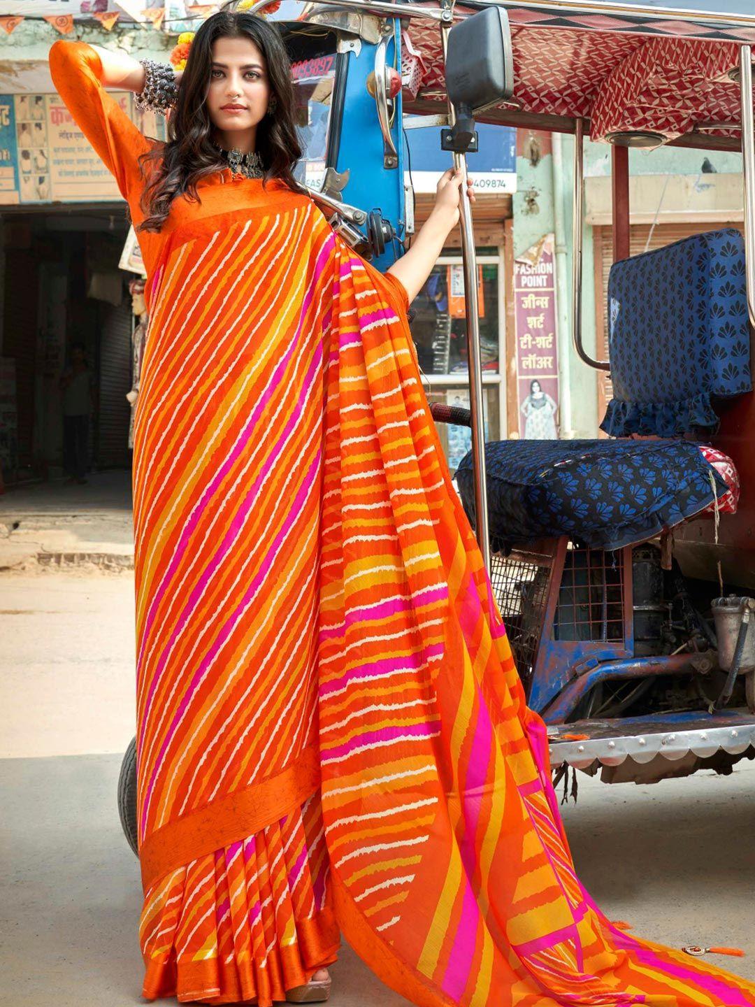 karagiri striped leheriya saree