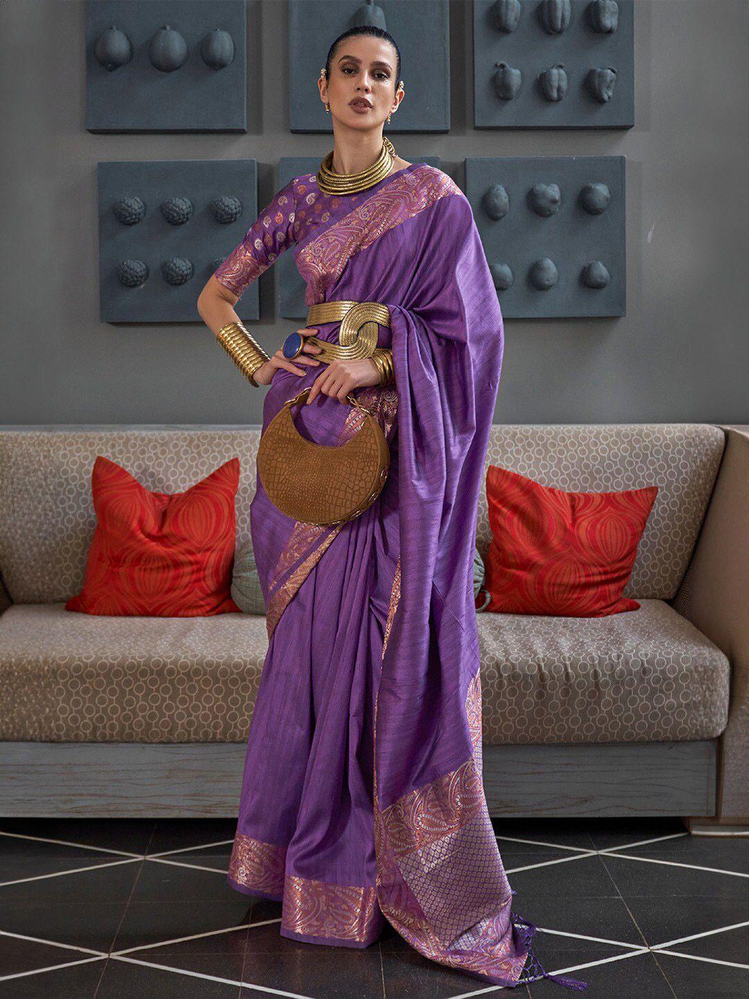 karagiri woven design border zari silk blend saree