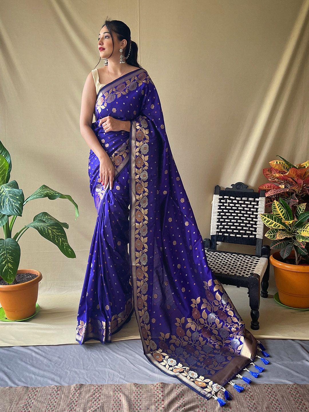 karagiri woven design silk blend zari saree