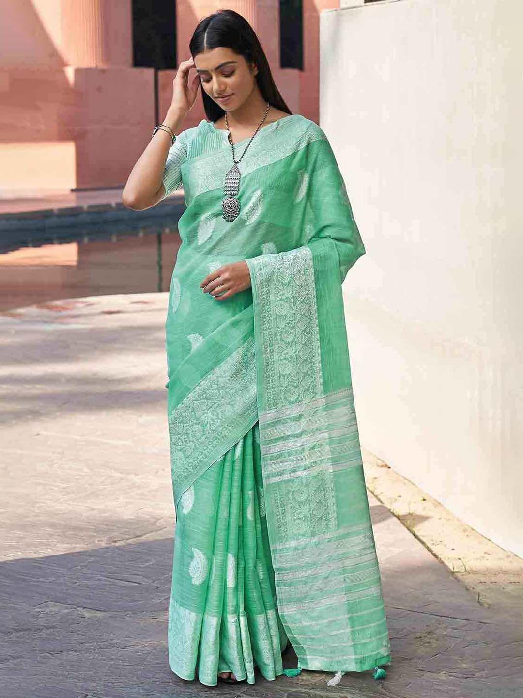 karagiri woven design zari saree