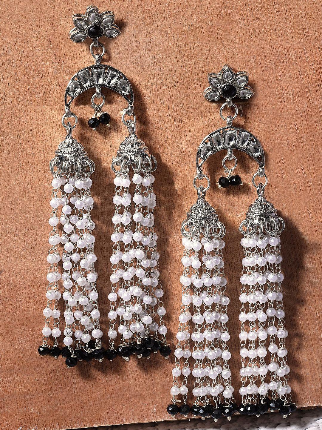 karatcart contemporary jhumkas earrings