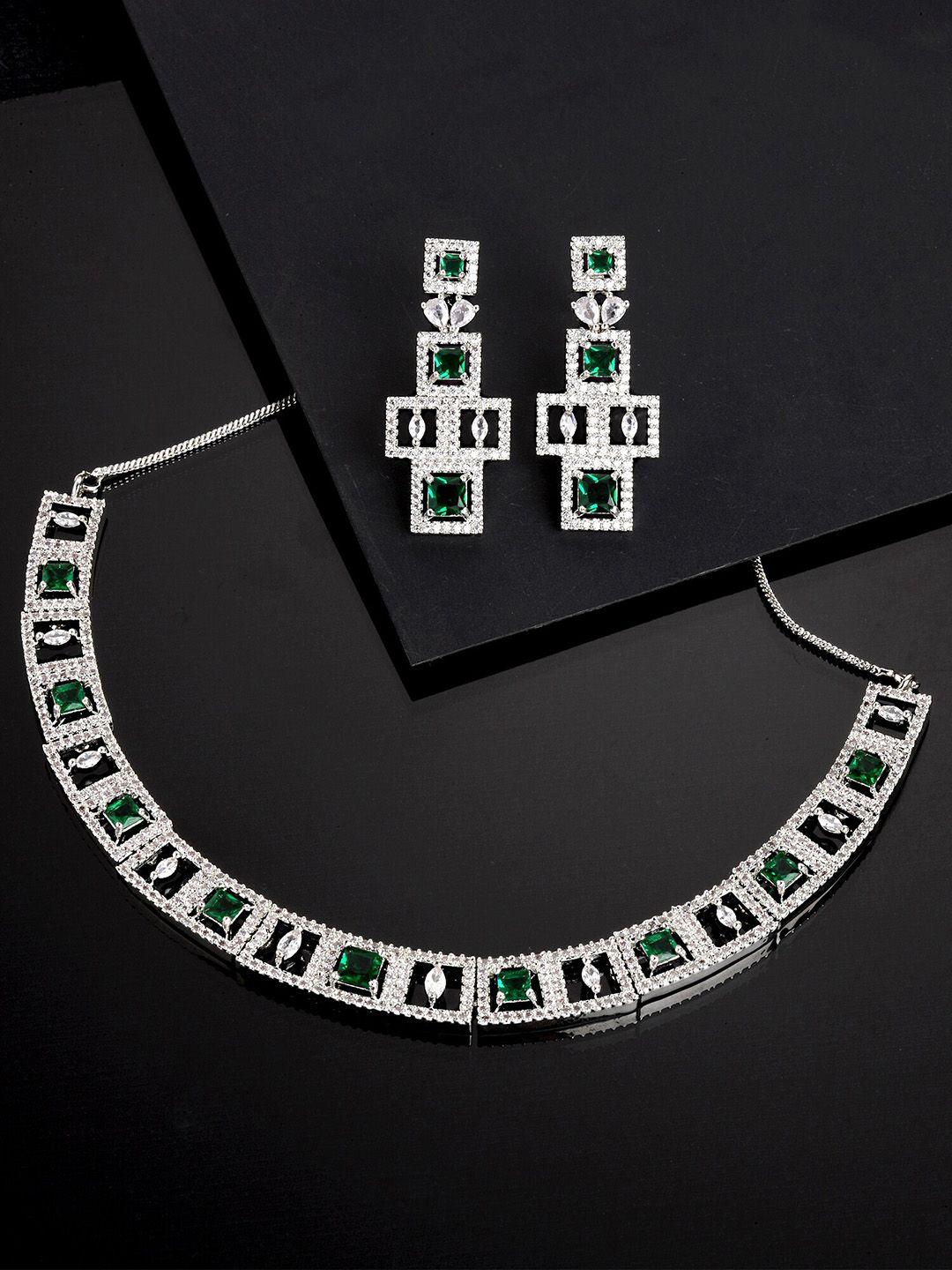 karatcart stone-studded jewellery set