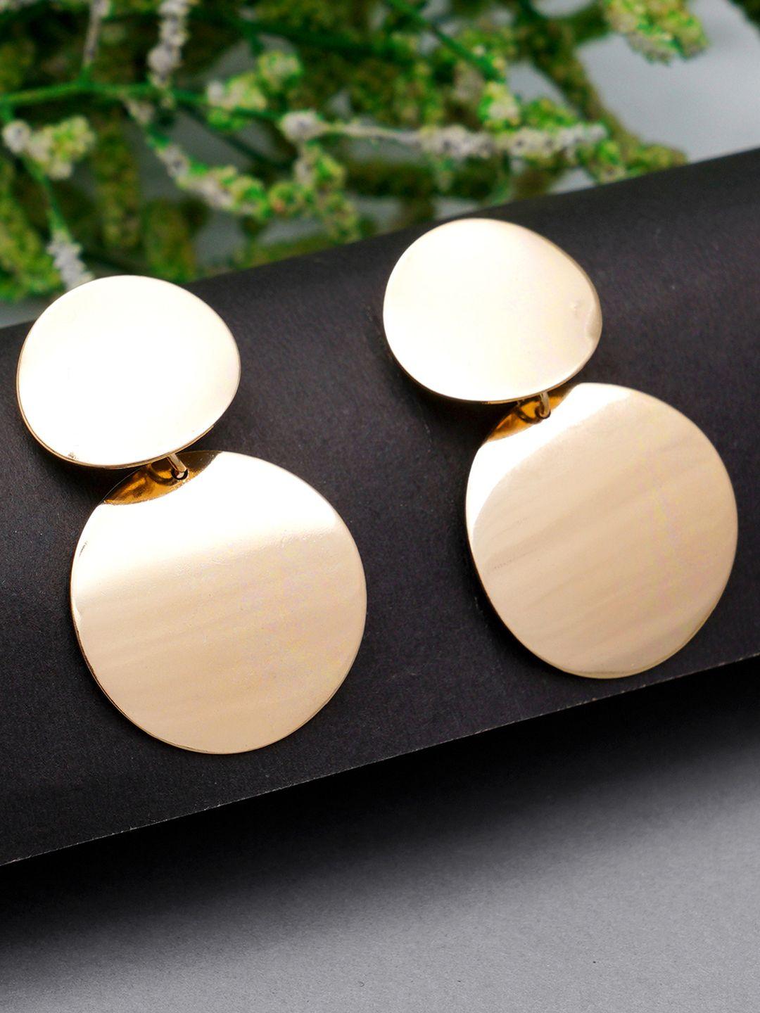 karatcart gold-toned classic drop earrings