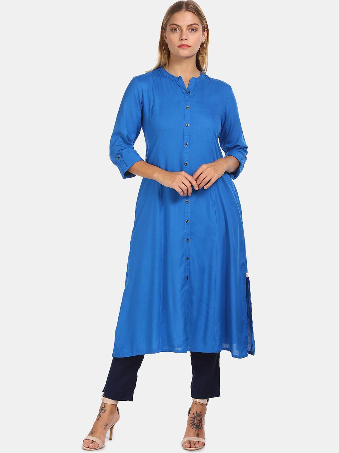 karigari women blue kurta