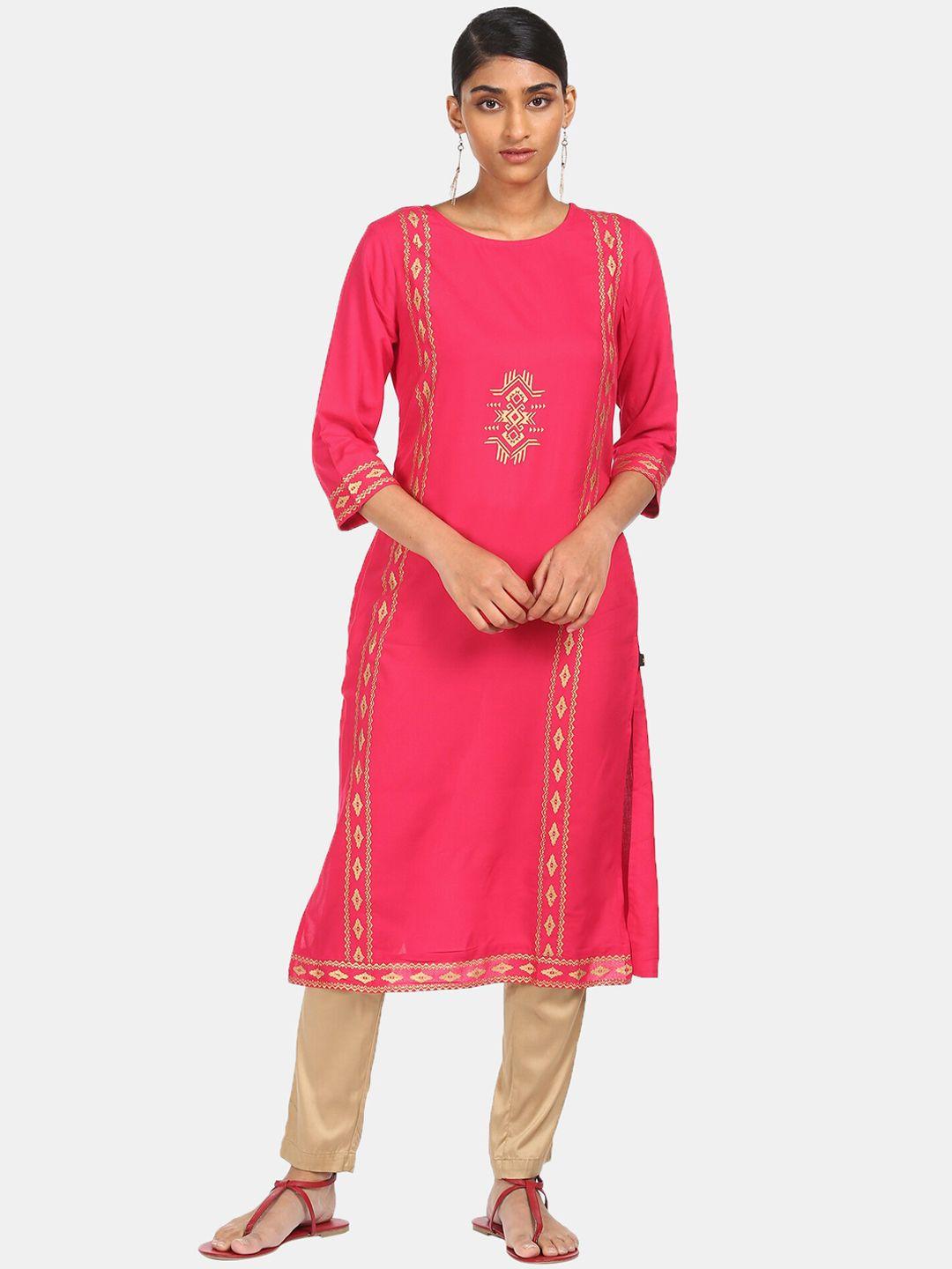 karigari women pink kurta