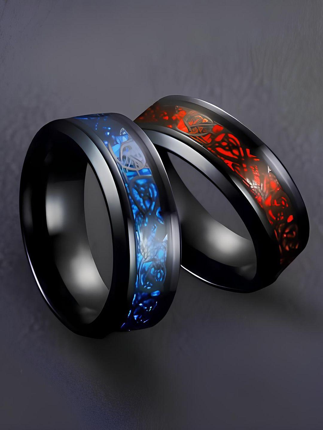 karishma kreations set of 2 stainless steel rings