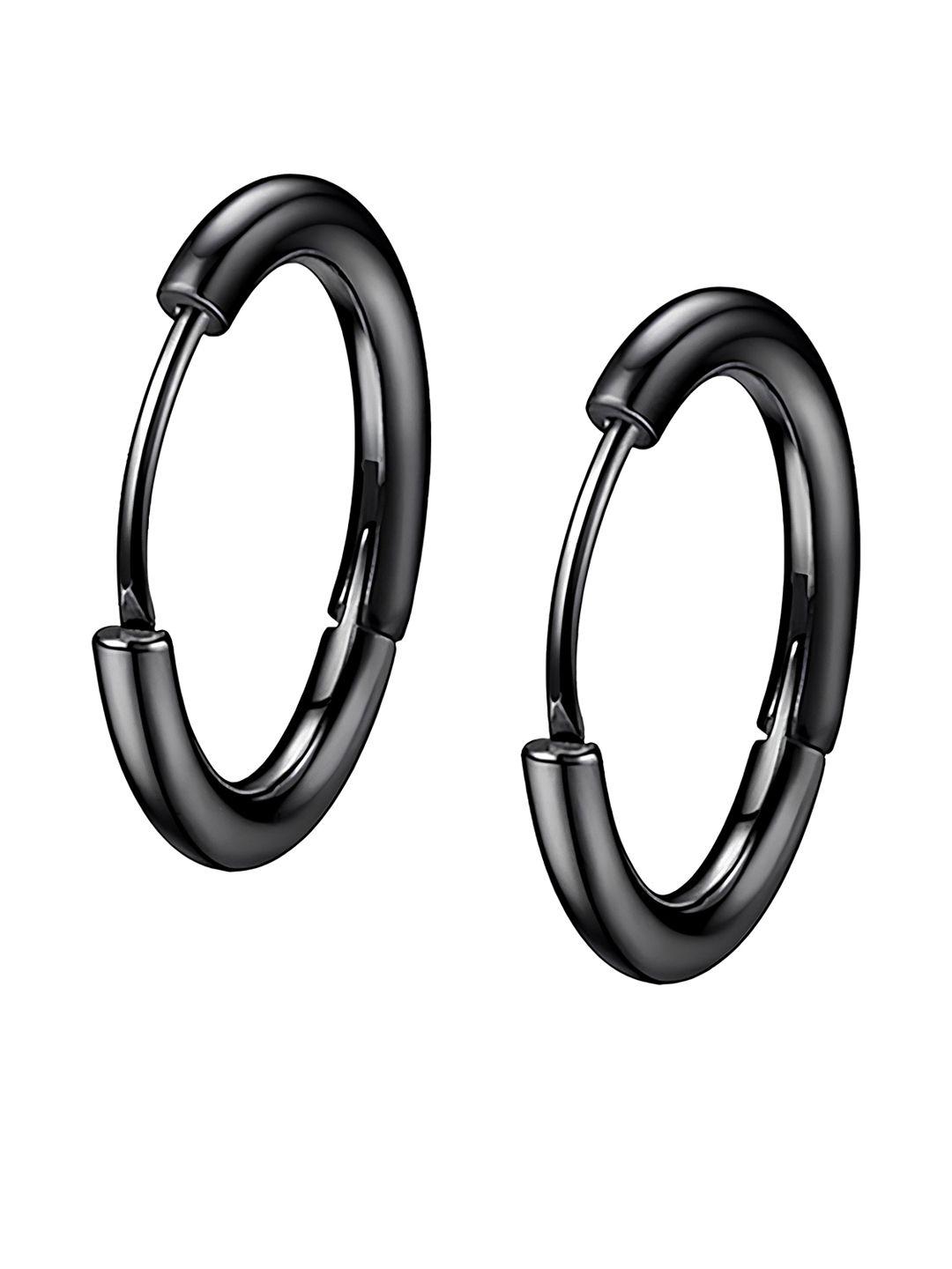 karishma kreations contemporary stainless steel half hoop earrings