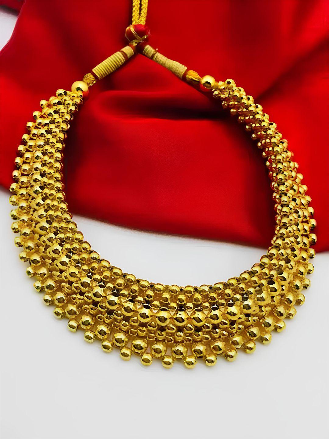 karishma kreations gold-plated ethnic necklace