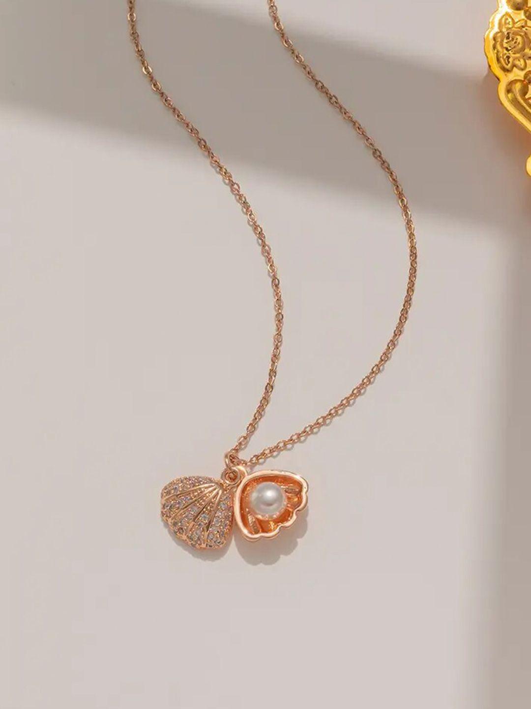 karishma kreations rose gold-plated necklace