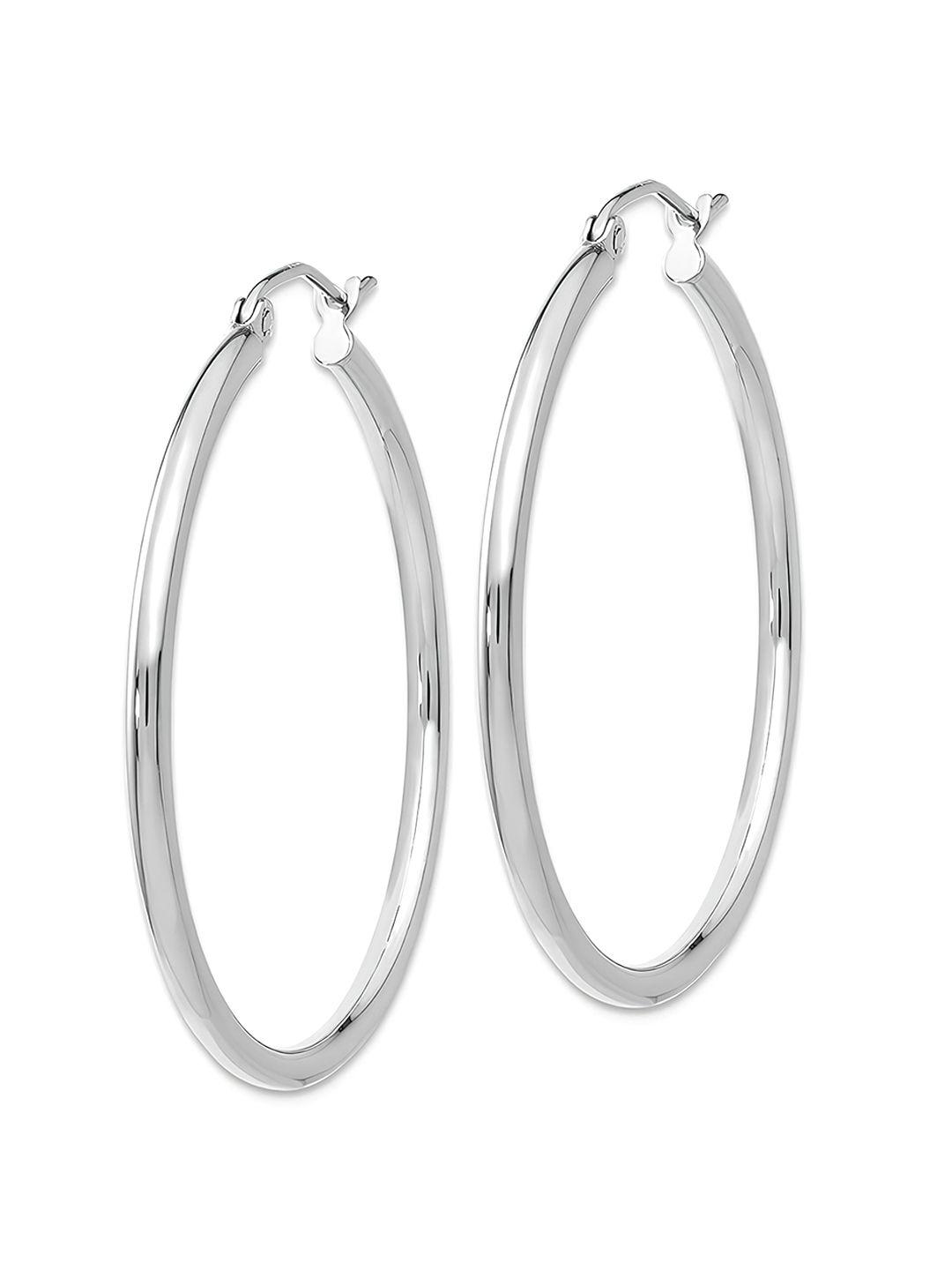 karishma kreations stainless steel contemporary hoop earrings