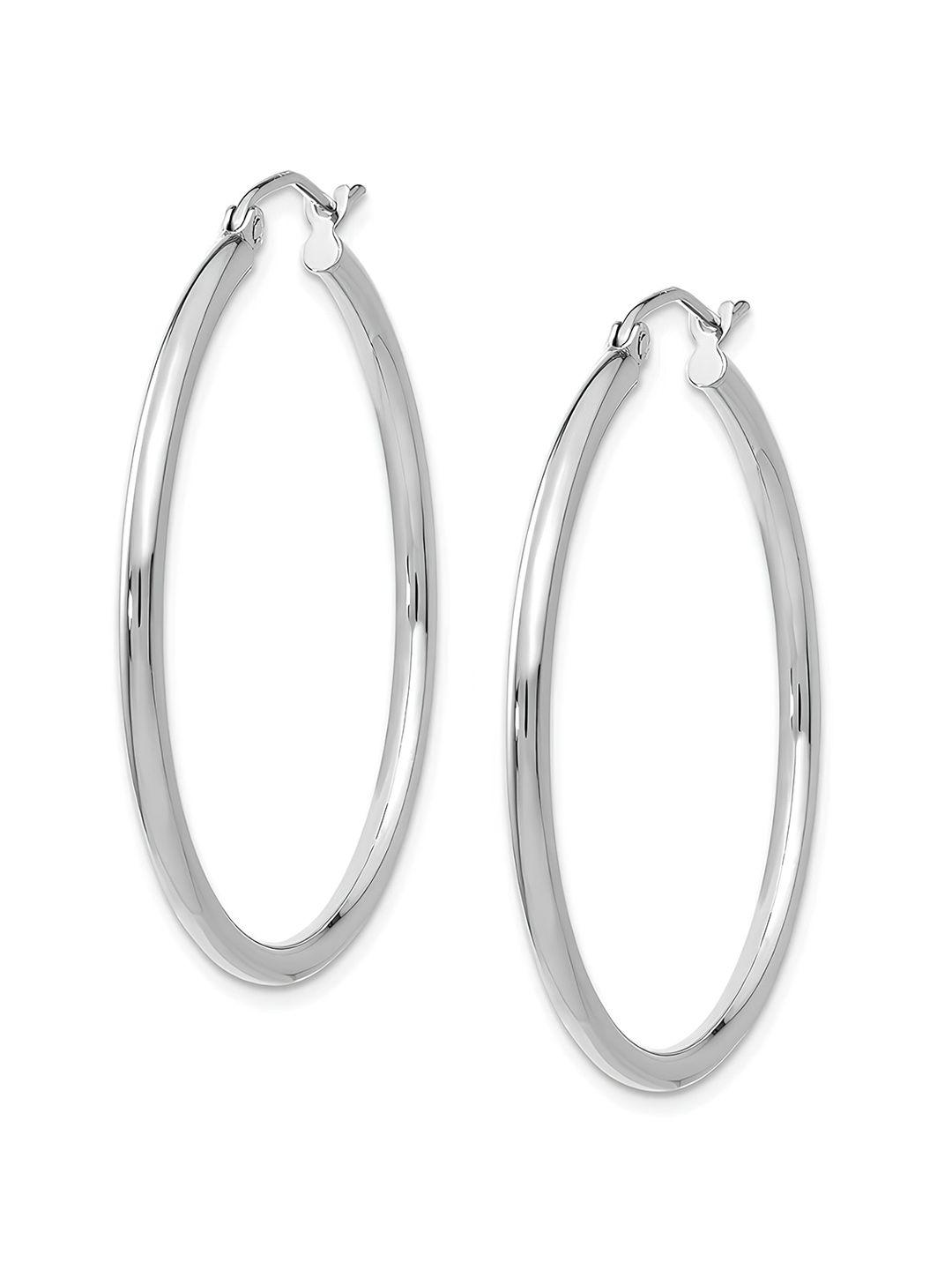 karishma kreations stainless steel contemporary hoop earrings