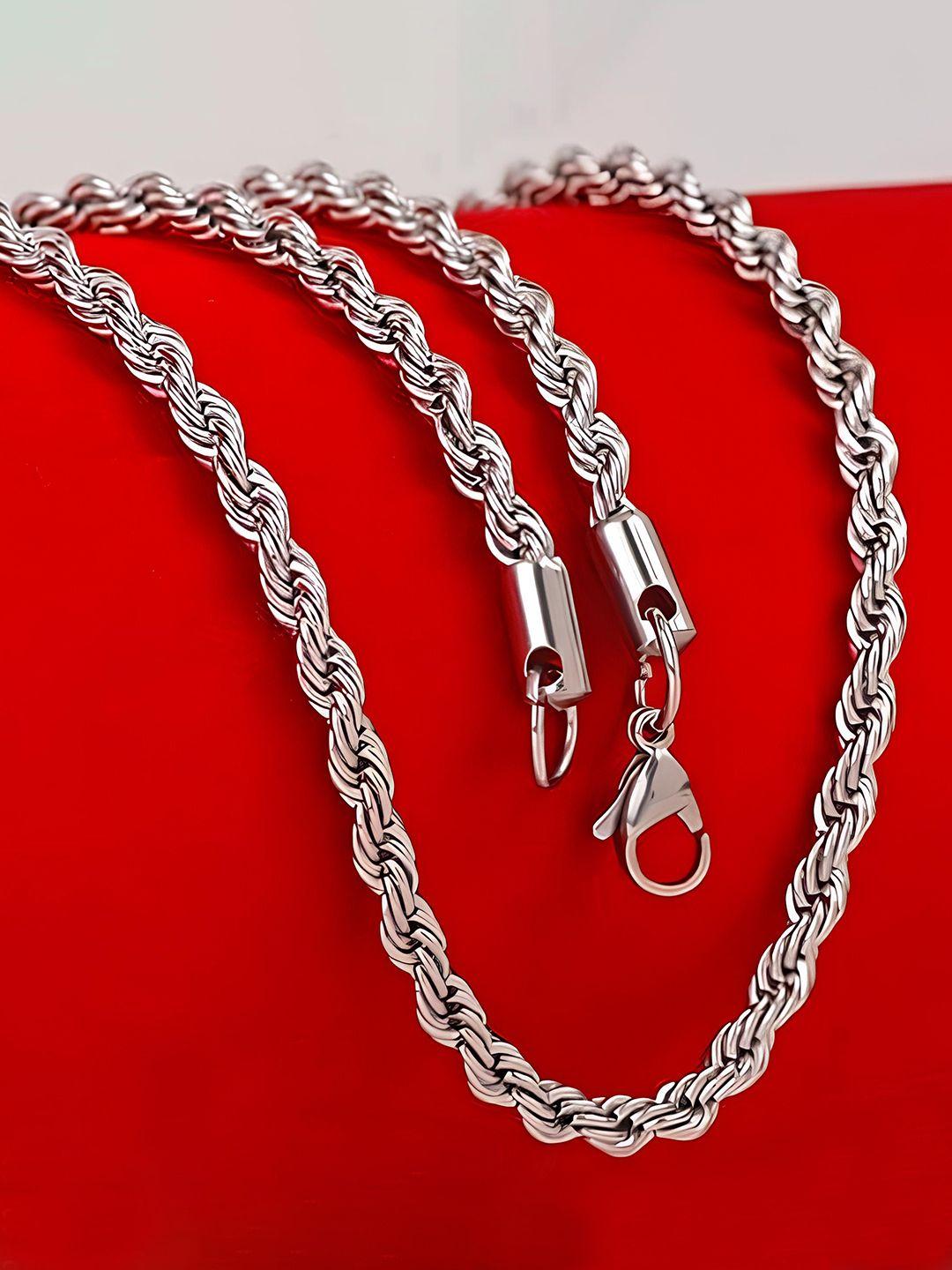karishma kreations unisex silver-plated chain