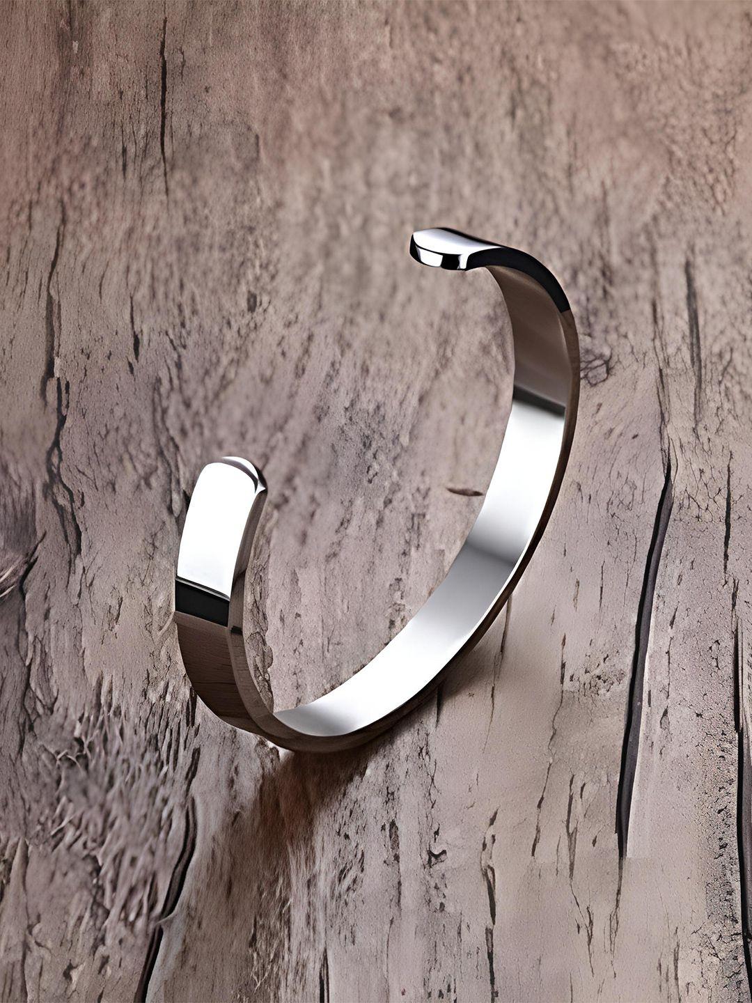 karishma kreations unisex silver-plated cuff bracelet