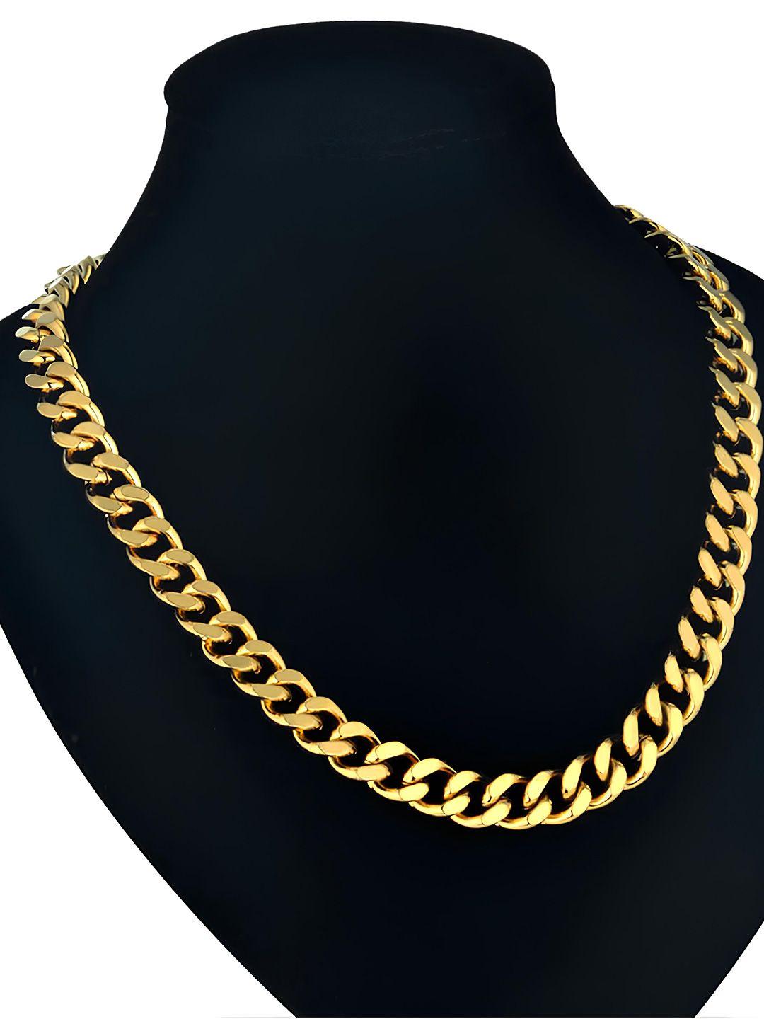 karishma kreations unisex stainless steel gold-plated chain