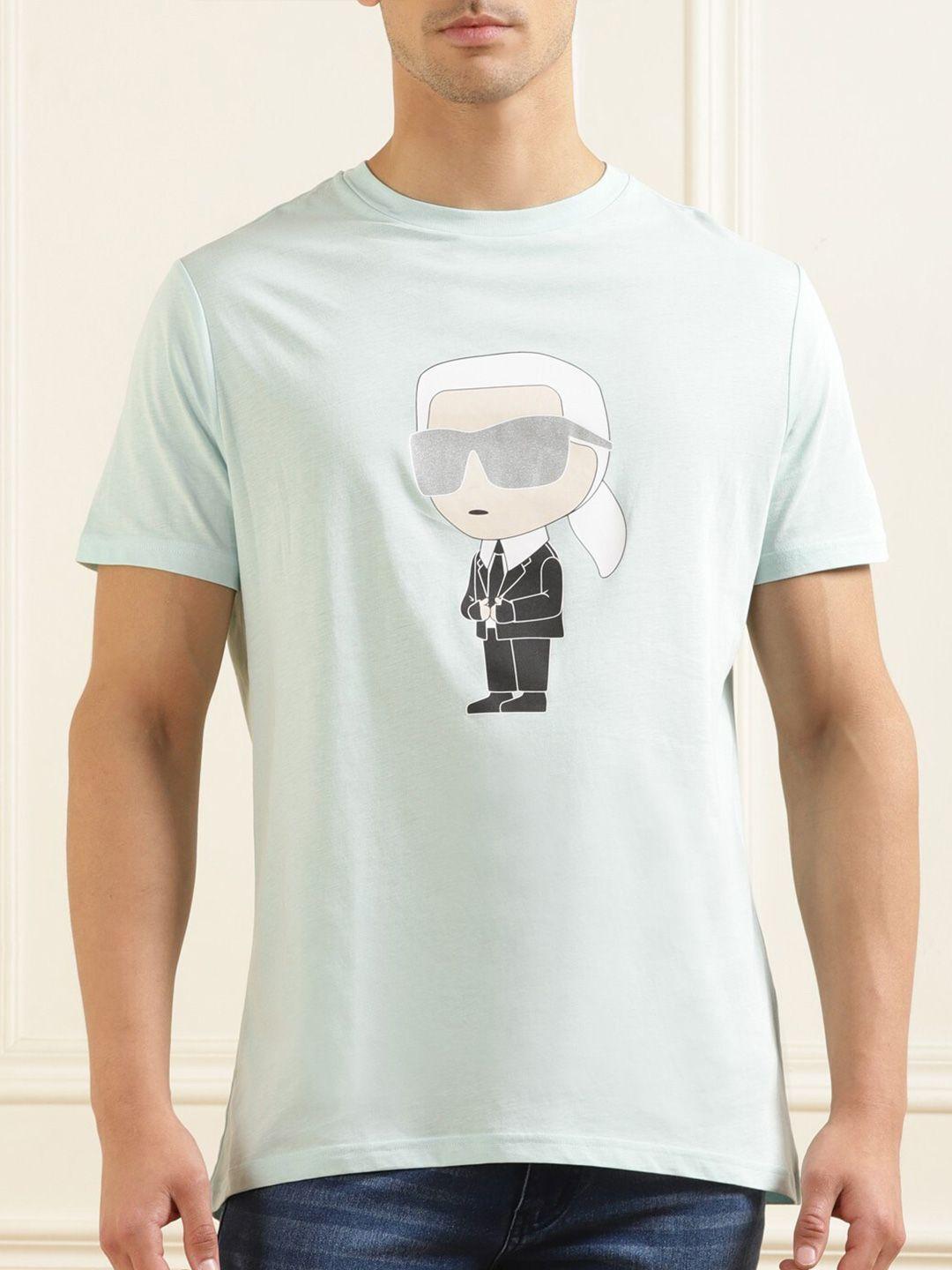 karl lagerfeld graphic printed casual cotton t-shirt