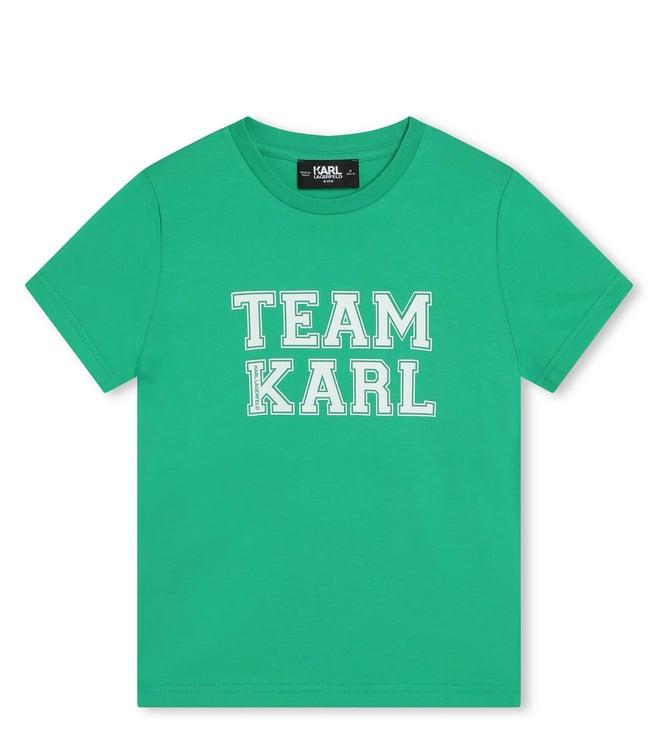 karl lagerfeld kids deep mint logo regular fit t-shirt