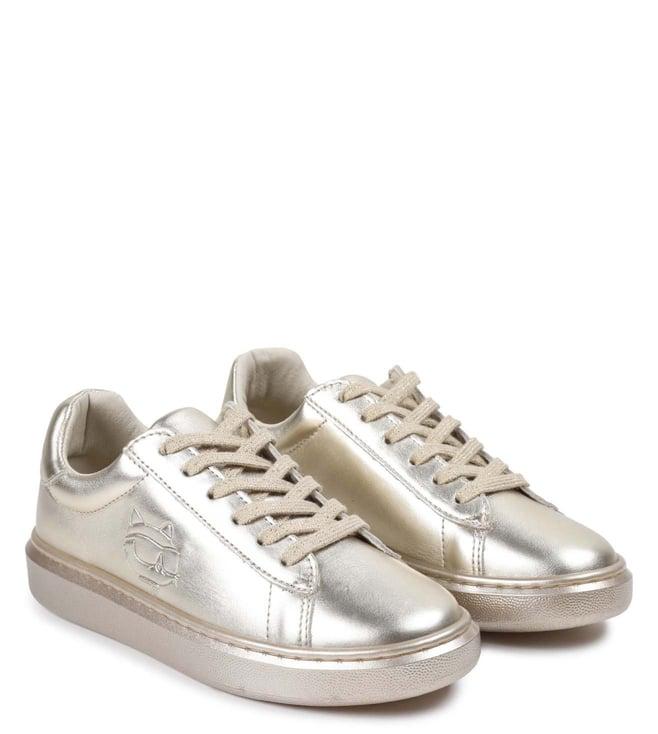 karl lagerfeld kids gold girls sneakers