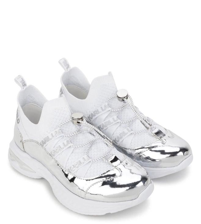 karl lagerfeld kids white trainer sneakers