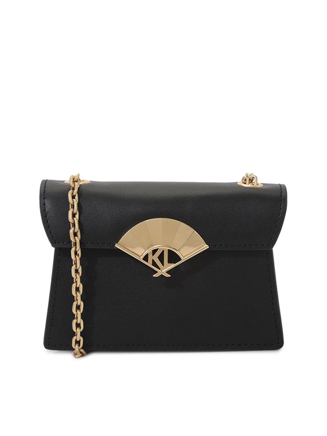 karl lagerfeld leather structured sling bag