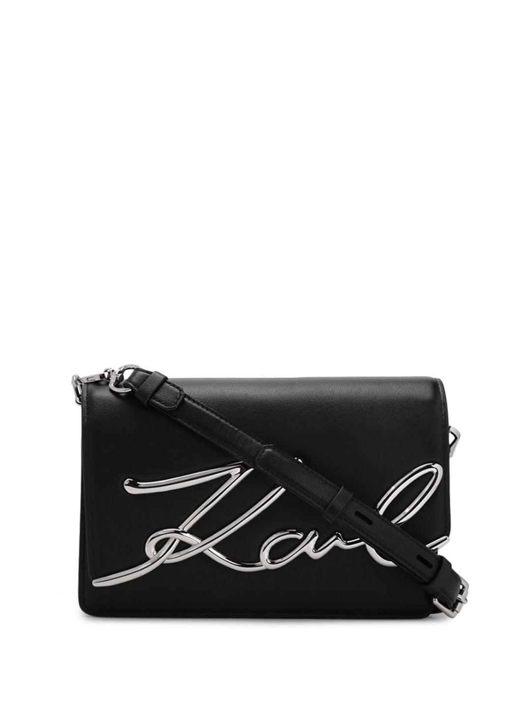 karl lagerfeld leather structured sling bag