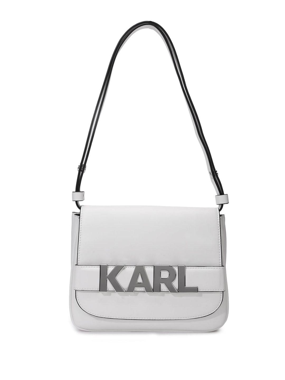 karl lagerfeld leather structured sling bag