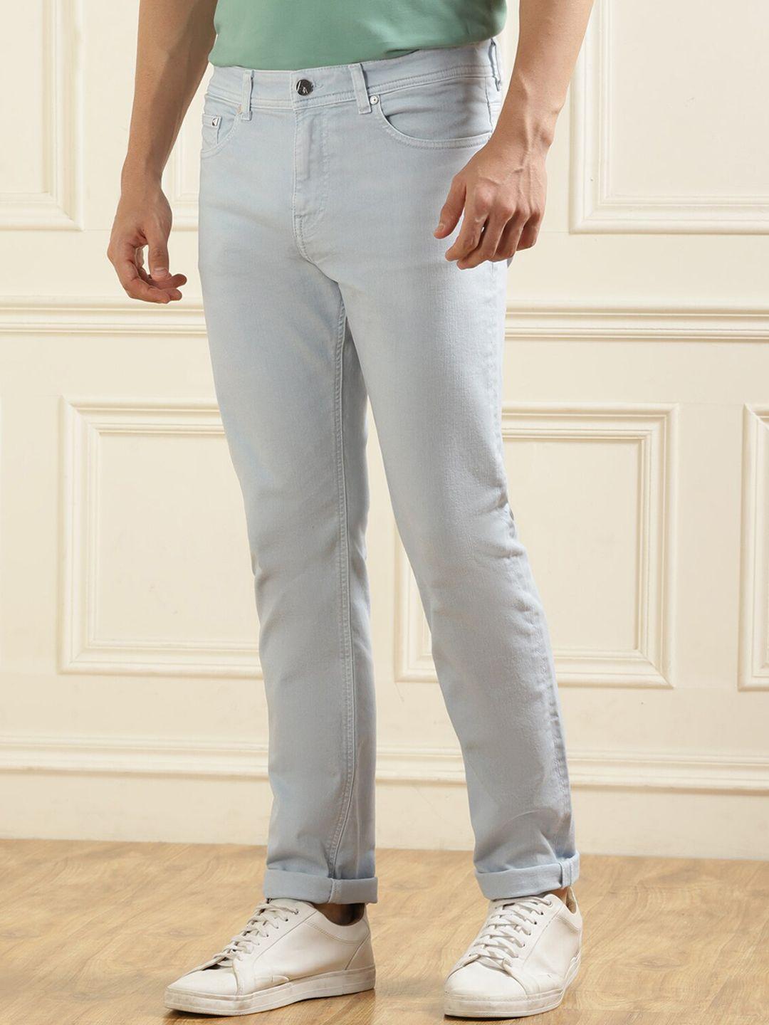 karl lagerfeld men mid-rise clean look cotton jeans