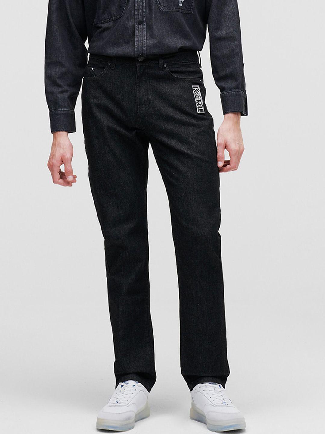 karl lagerfeld men mid-rise clean look stretchable jeans