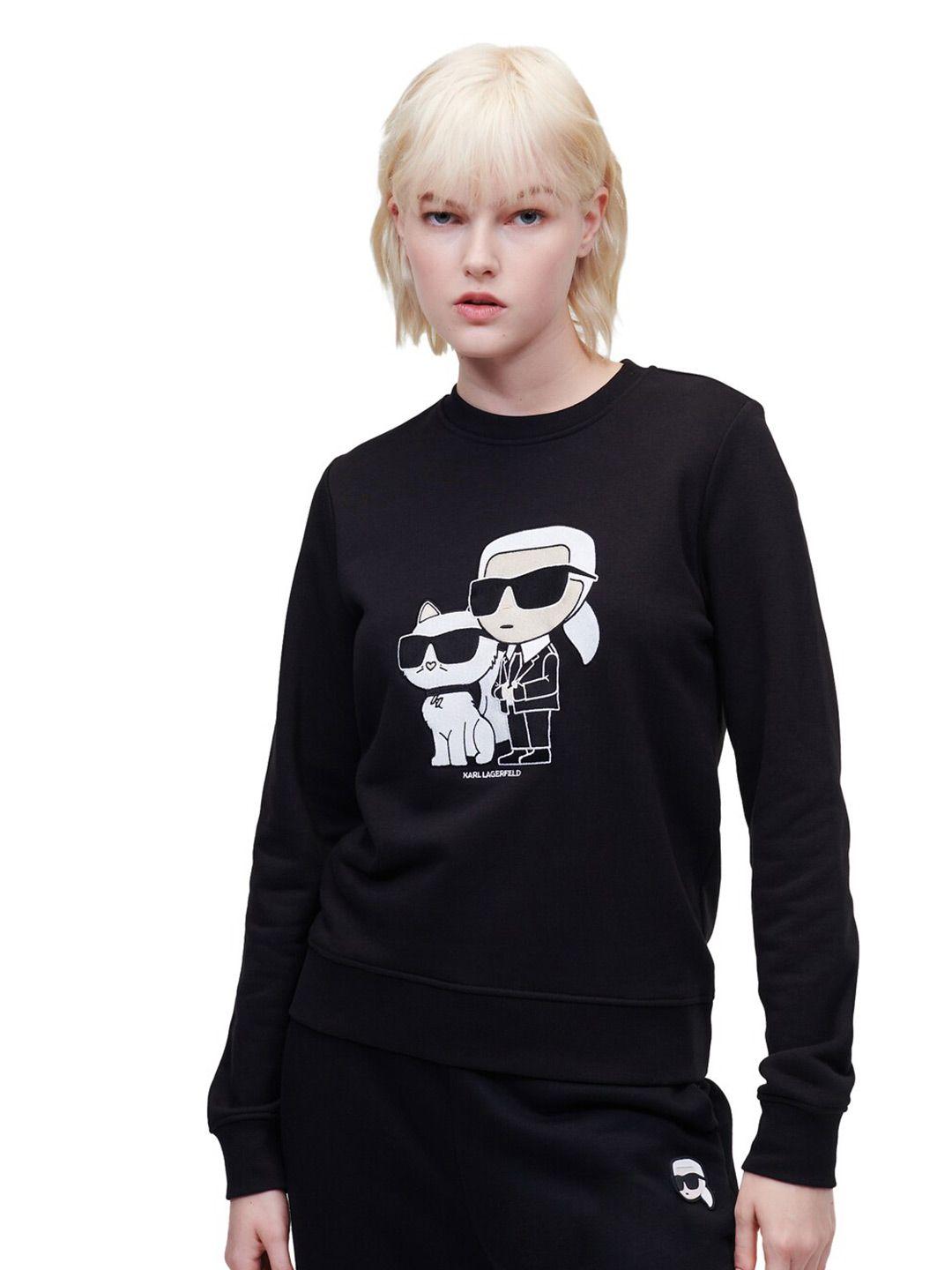 karl lagerfeld women printed sweatshirt