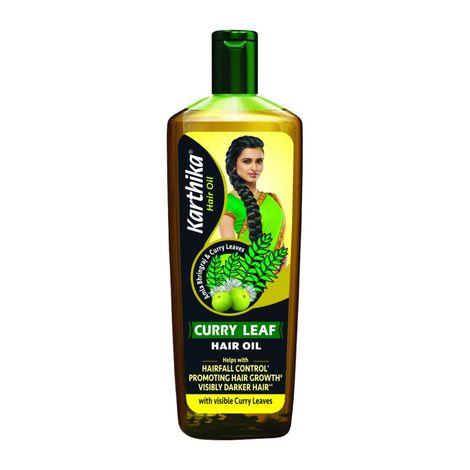 karthika curry leaf hair oil, with the goodness of curry leaves, amla and bhringraj, 200ml