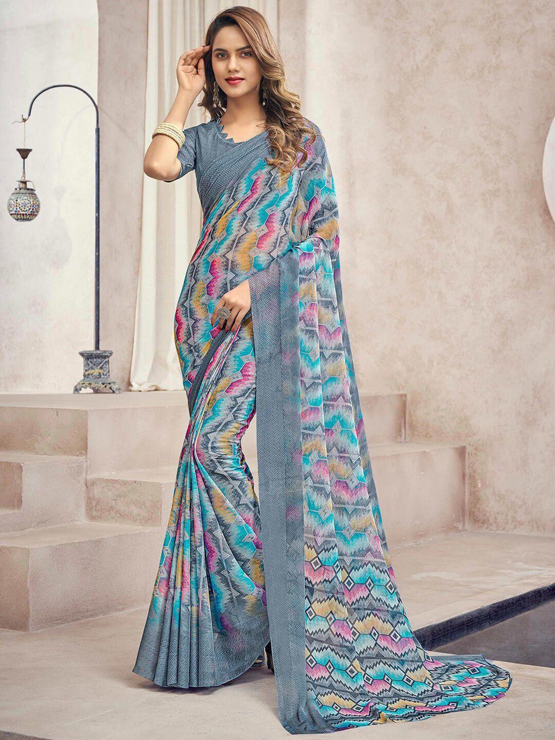 kasak abstract printed saree