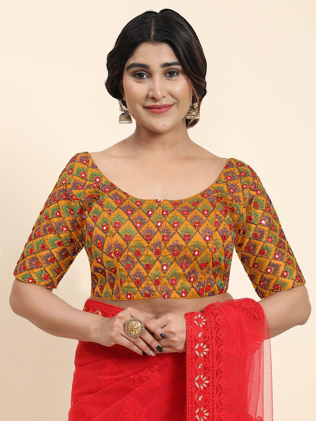 kasak embroidered saree blouse