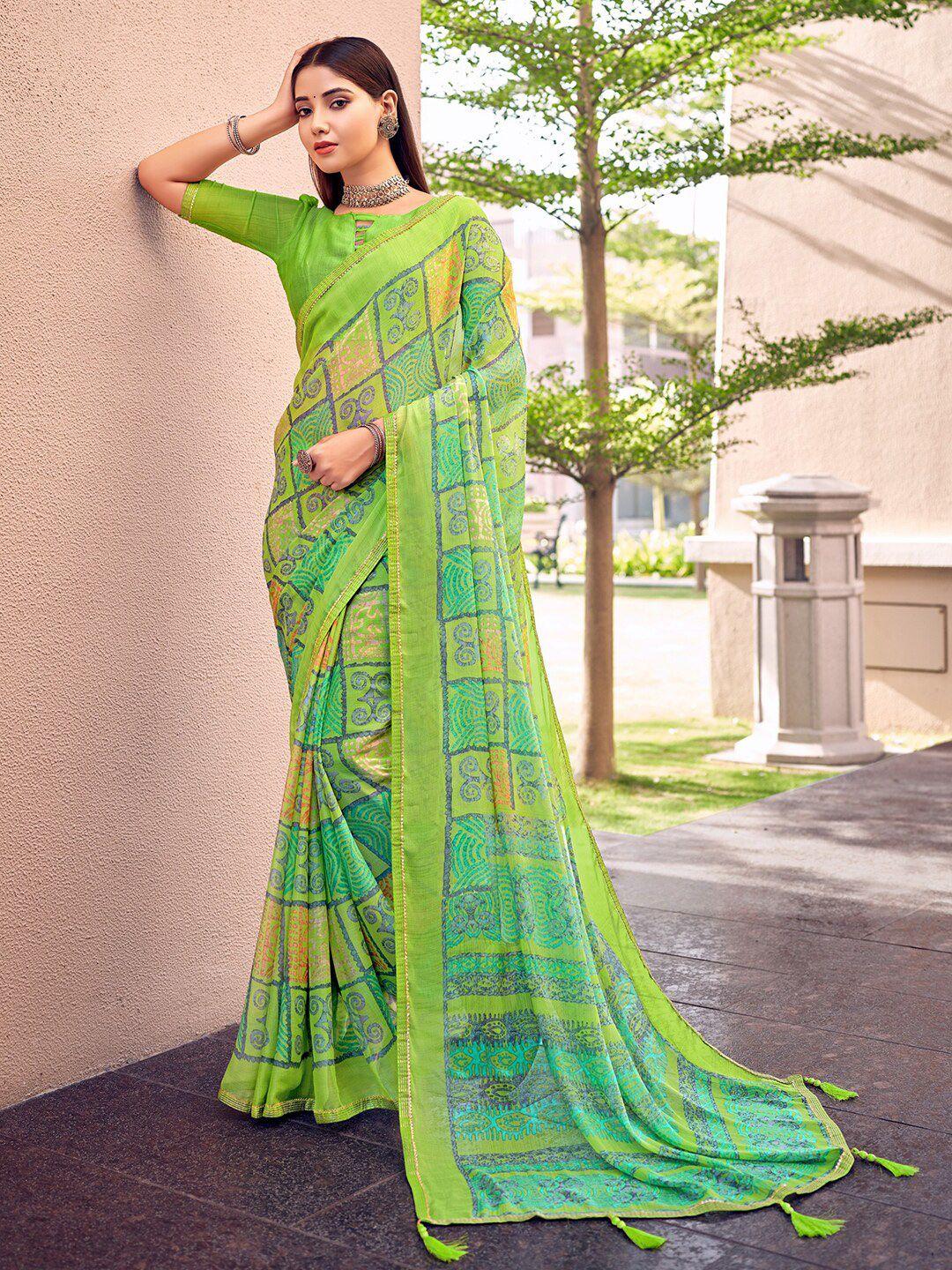 kasak ethnic motifs printed pure chiffon saree