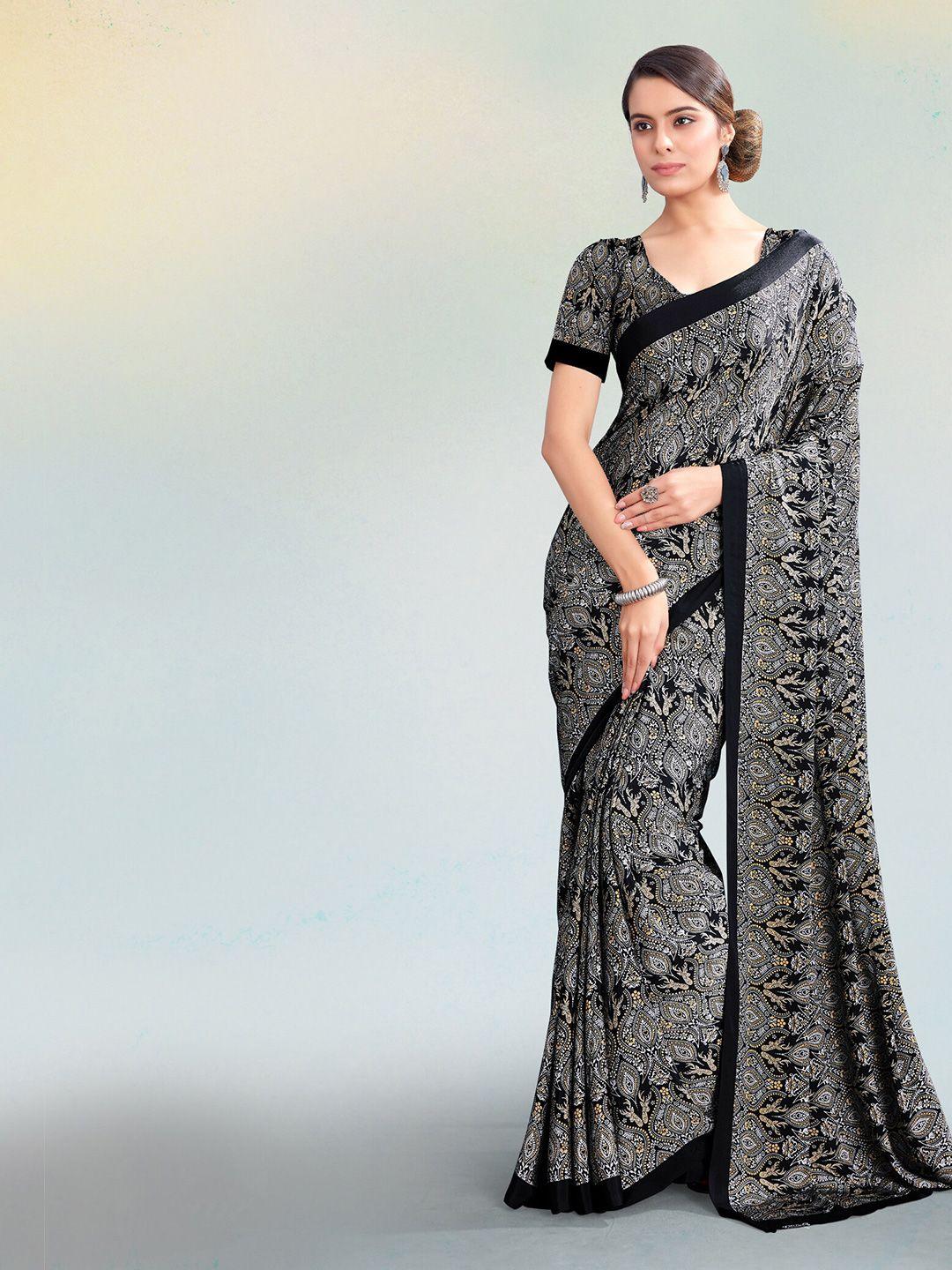 kasak ethnic printed pure crepe saree