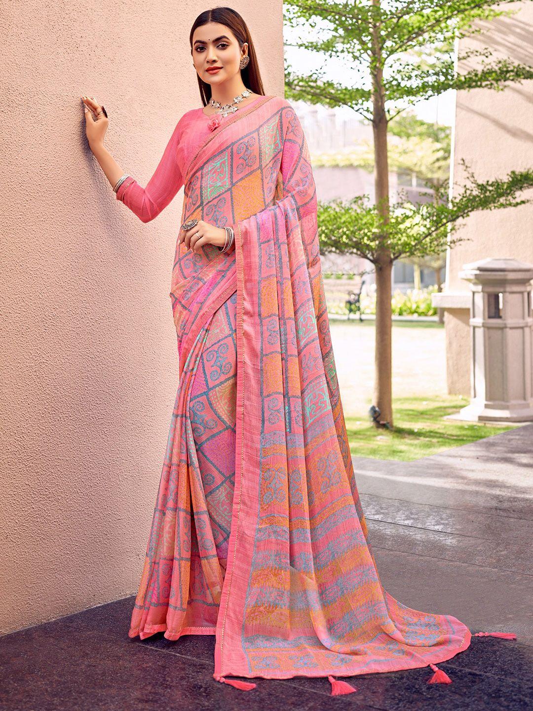 kasak printed pure chiffon saree