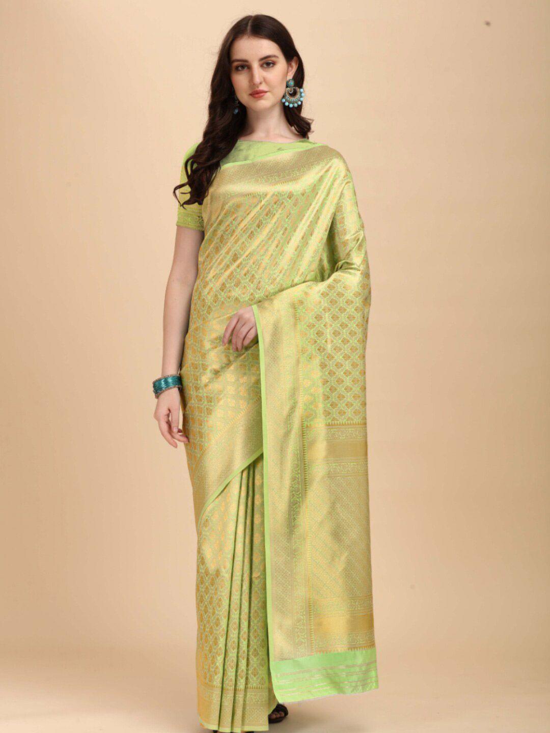 kasak woven design silk blend kanjeevaram saree