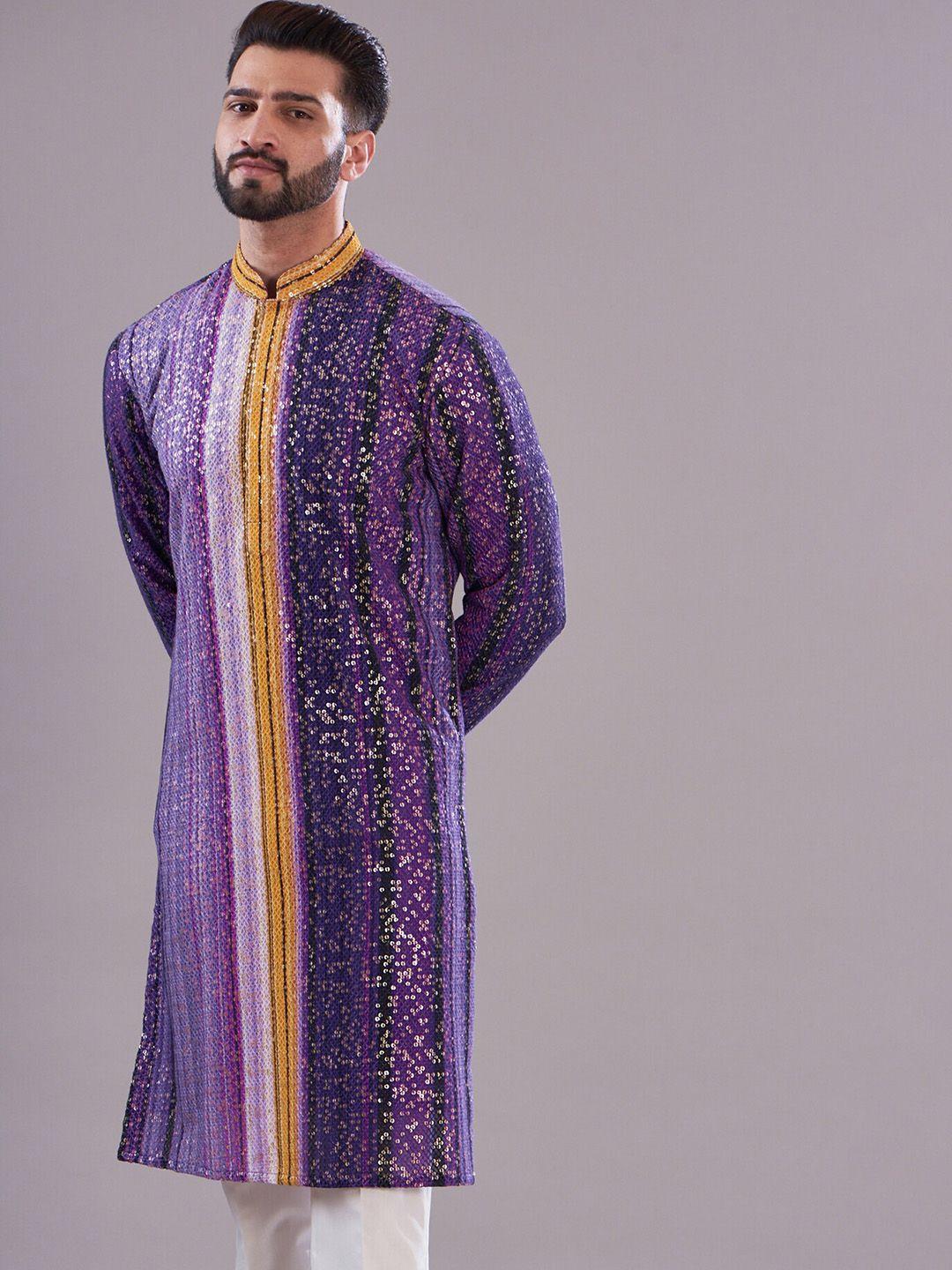 kasbah clothing nishchaiy sajdeh ethnic motifs embellished sequined georgette kurta