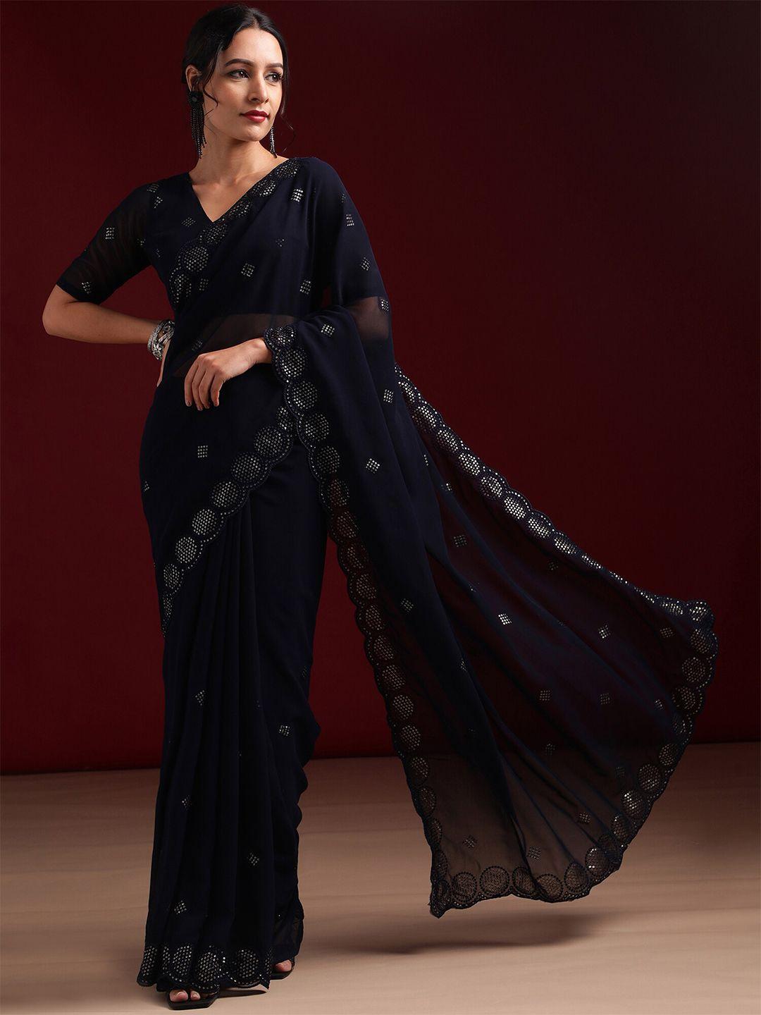 kasee embellished sequinned saree