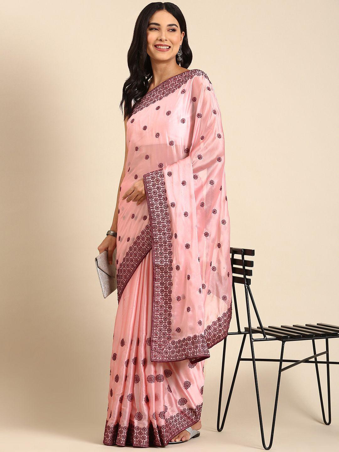 kasee ethnic motifs sequinned art silk saree
