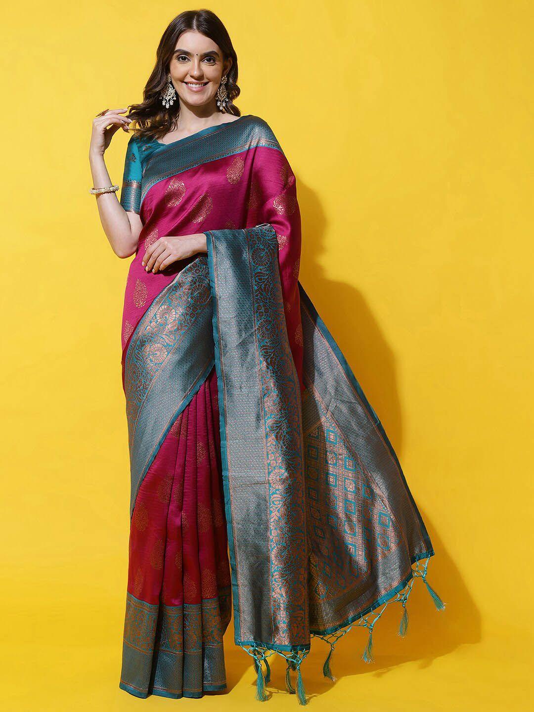 kasee ethnic motifs woven design zari saree