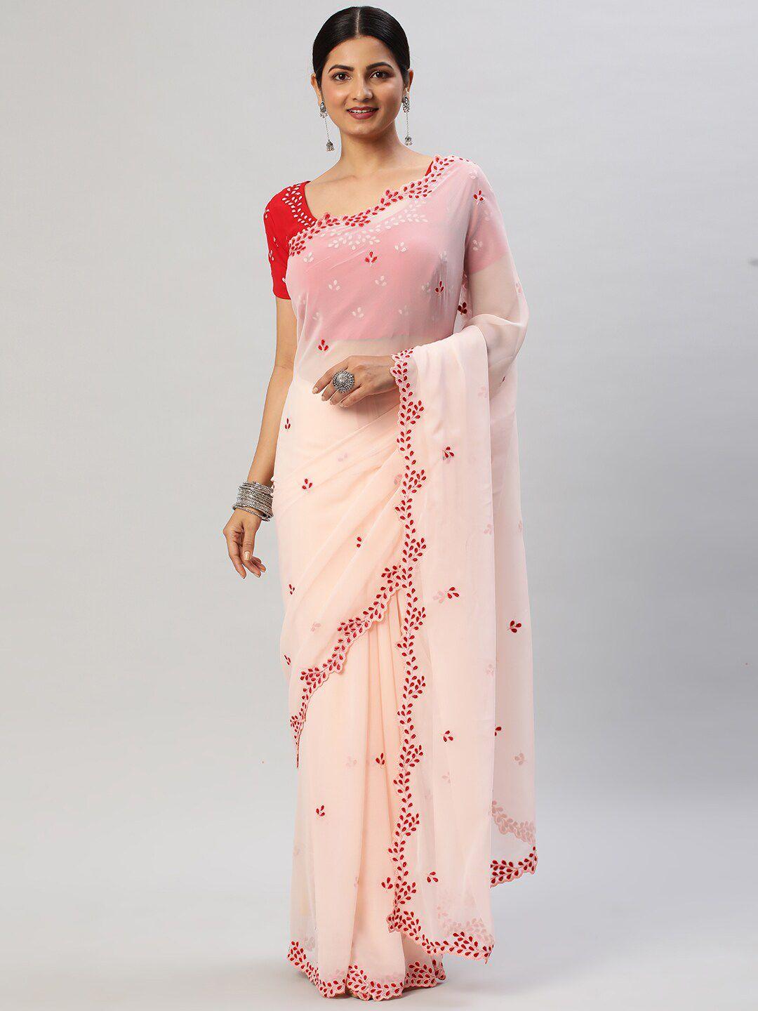 kasee floral embroidered saree