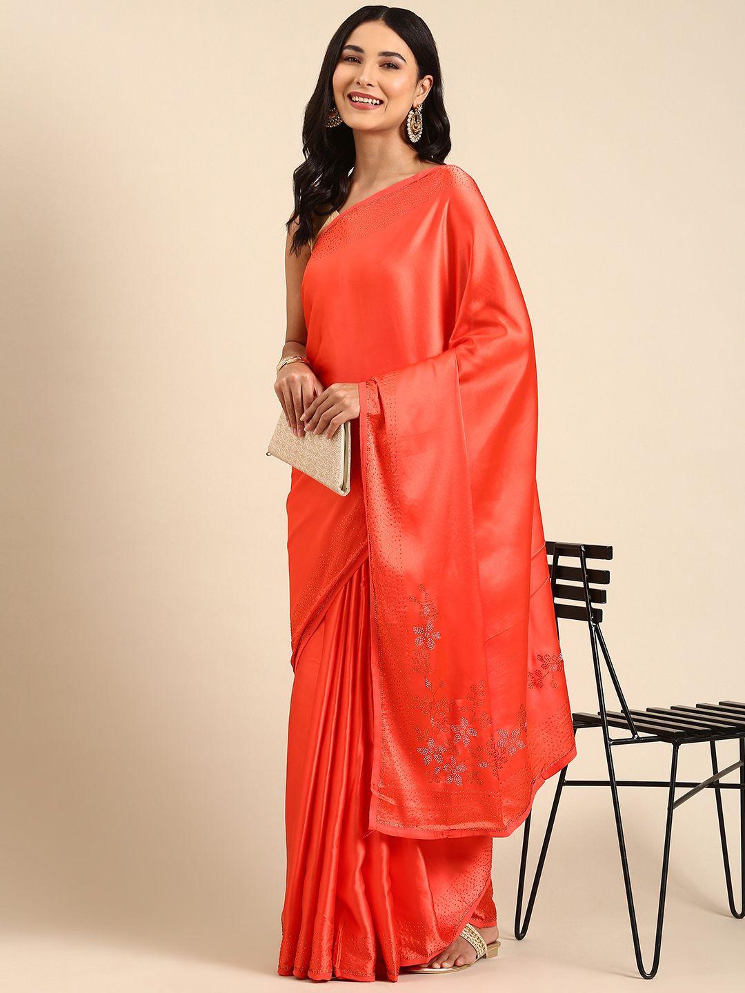 kasee sequinned satin saree