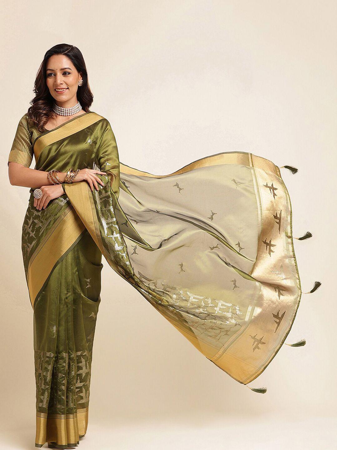 kasee woven design zari silk blend saree