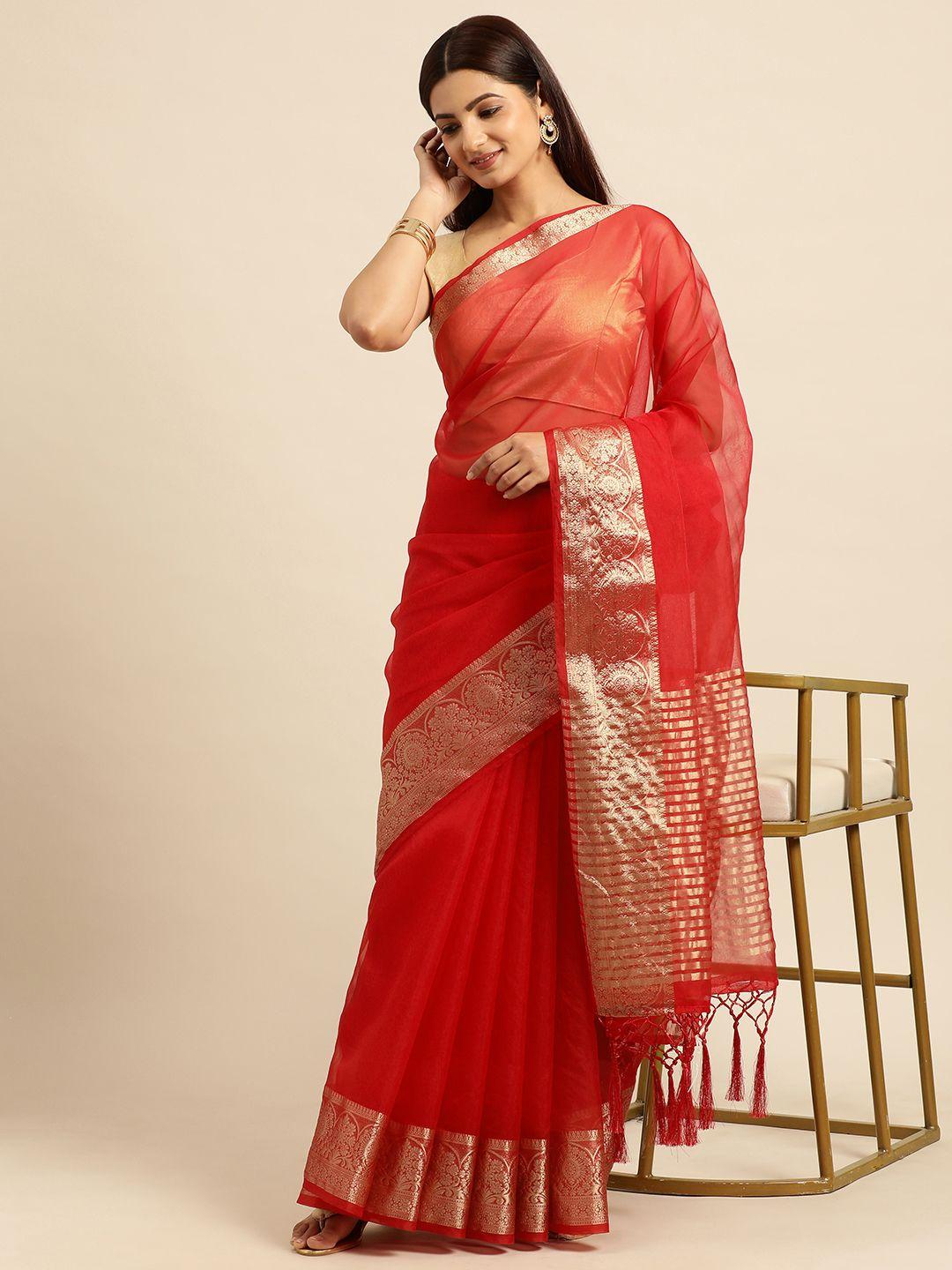 kasee zari silk cotton chanderi saree