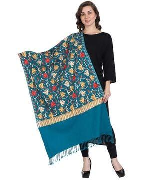 kashmiri embroidery wool stole