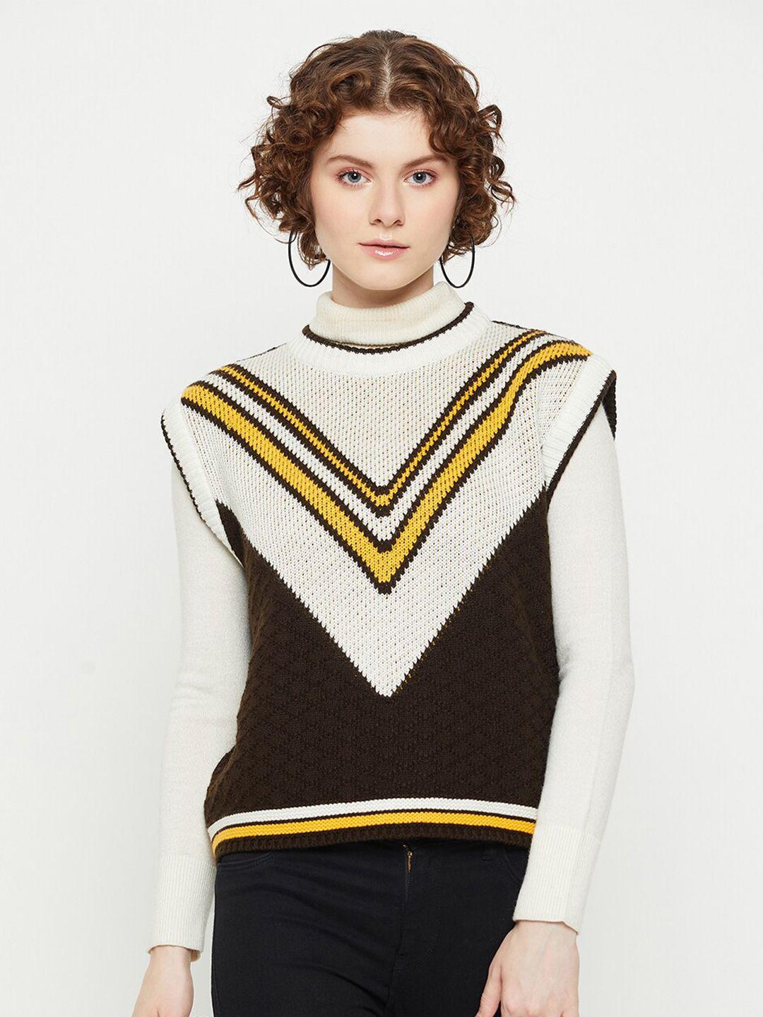 kasma colourblocked woollen sweater vest