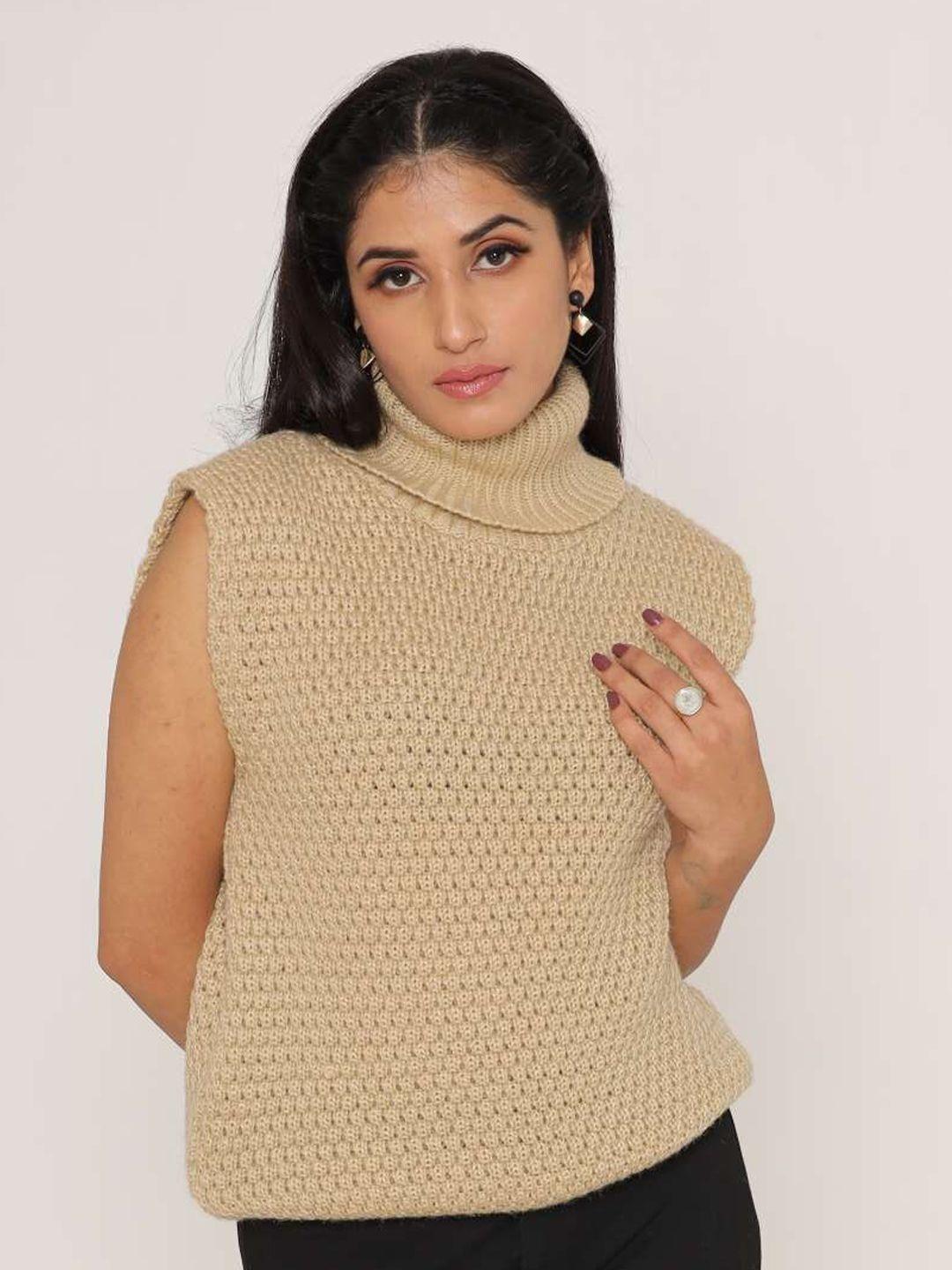 kasma women rust cable knit sweater vest