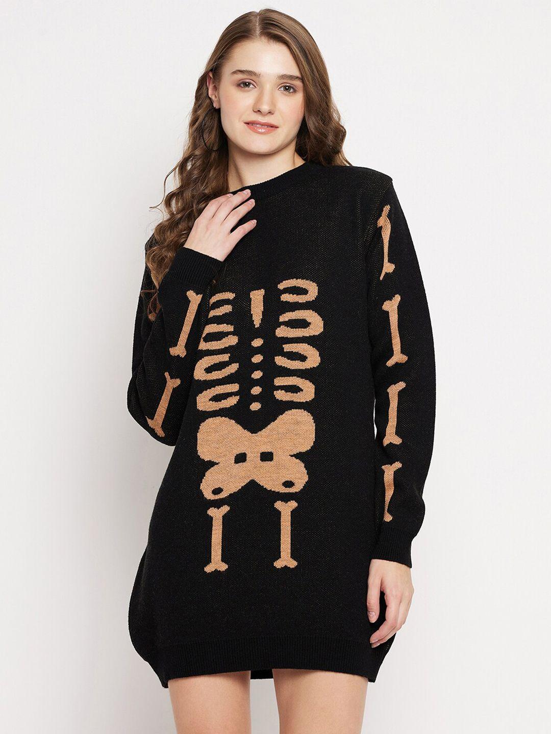 kasma quirky woollen longline pullover