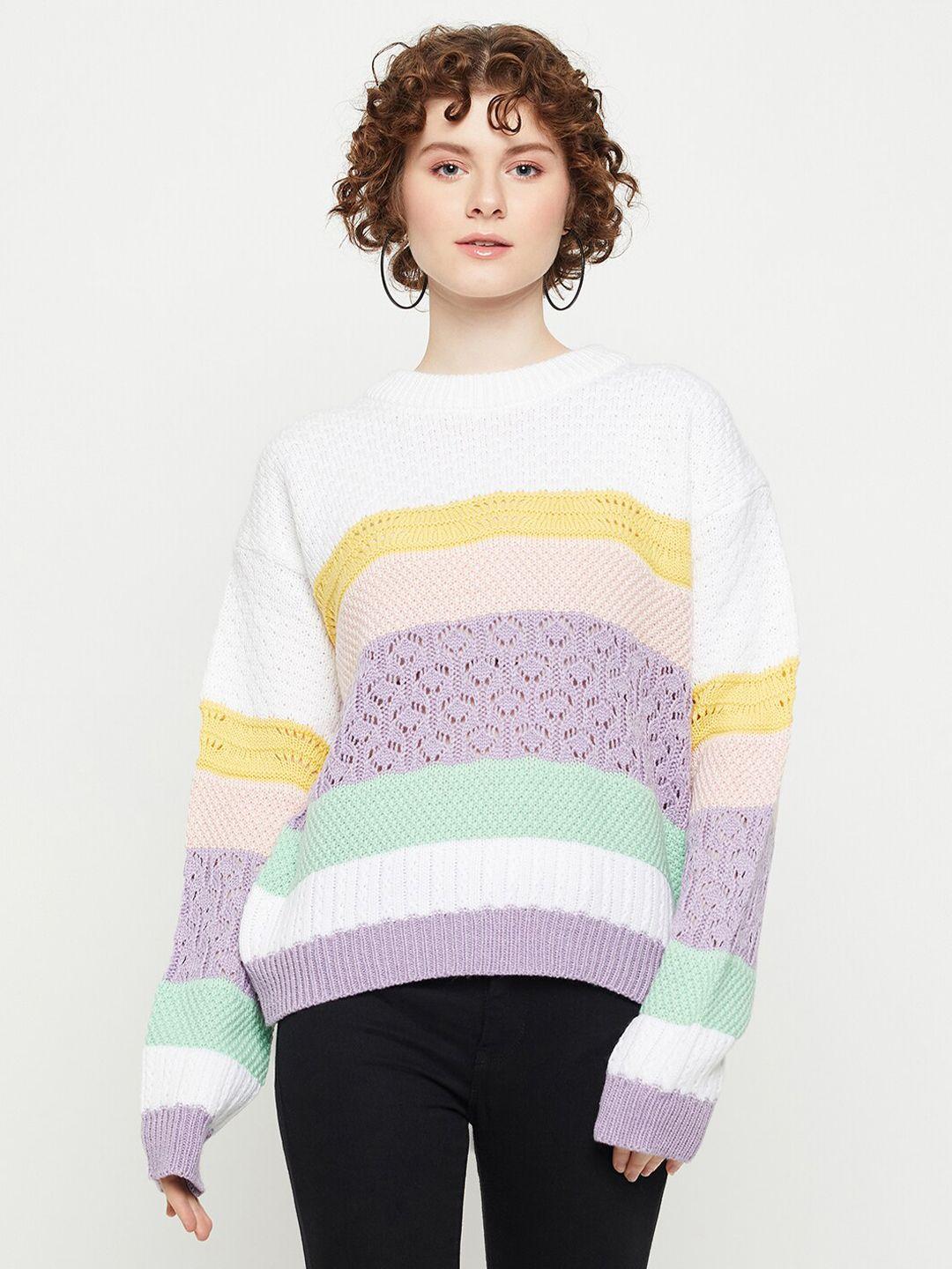 kasma self design woollen pullover